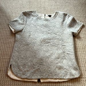 J.Crew Gray short sleeve shirt with zipper — M